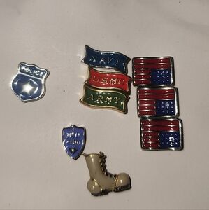 Retired Original Origami Owl military/police charms lot.